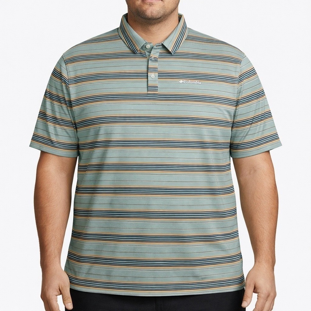 Columbia Men's XL Omni-Wick Thistletown Hills Striped Polo Shirt Short Sleeve